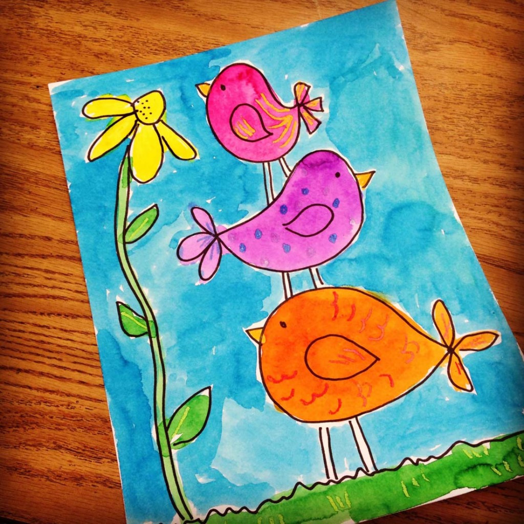 Kids Art Activities
 Little Bir s Watercolor Painting Art Projects for Kids