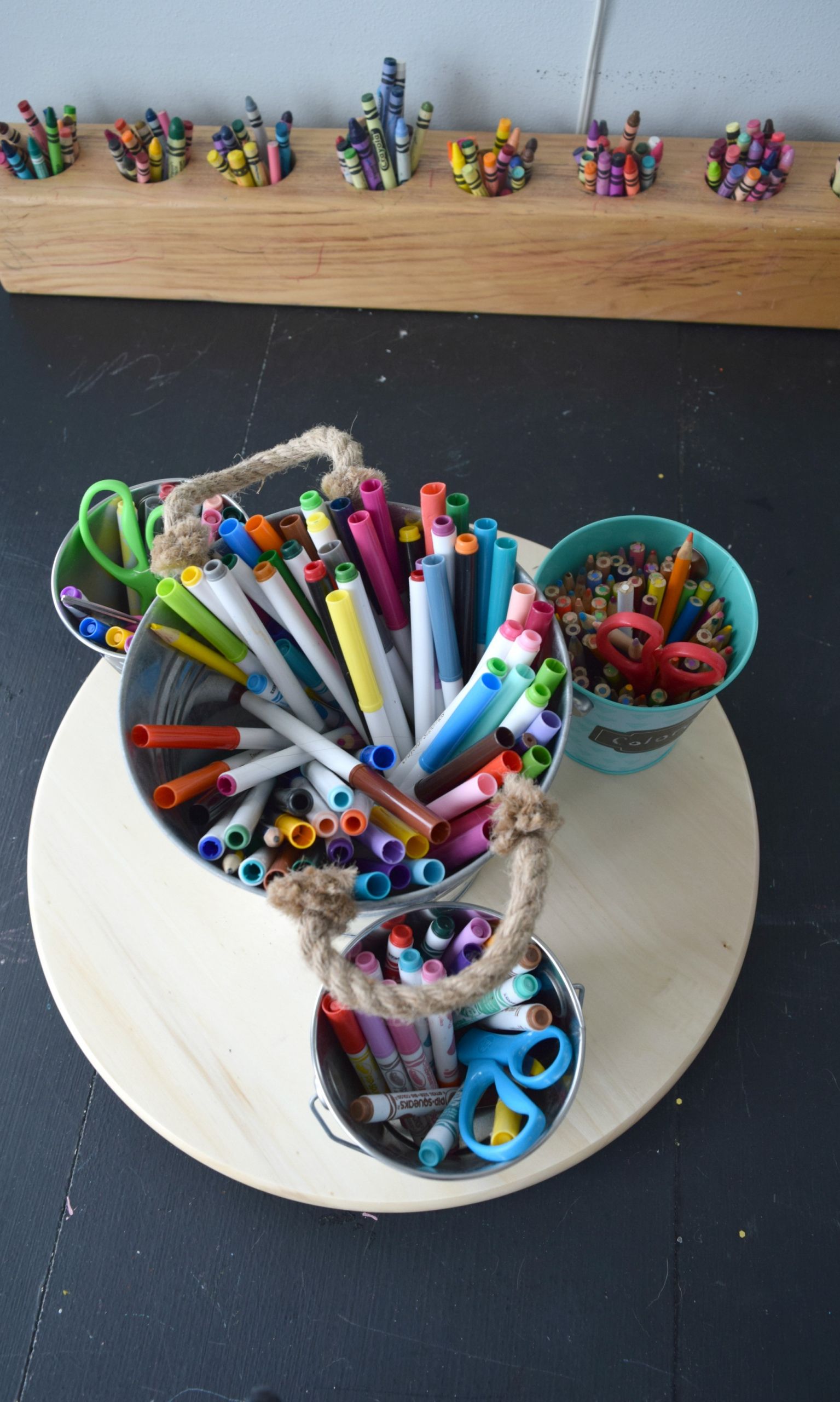 Kids Art Supply Storage
 Kids art table organization ideas • Our House Now a Home