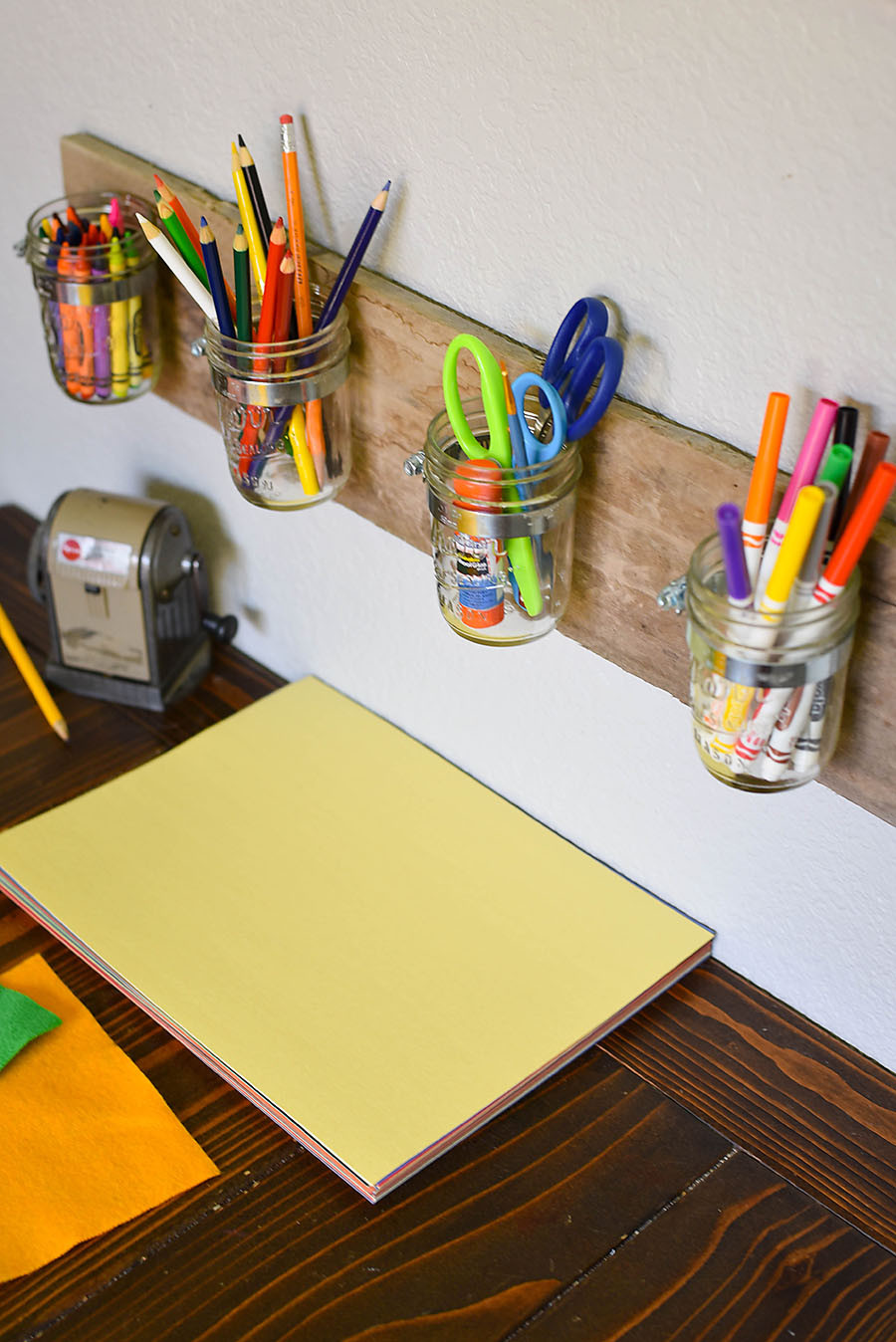 Kids Art Supply Storage
 DIY Mason Jar Art Supply Organizer for Kids Our