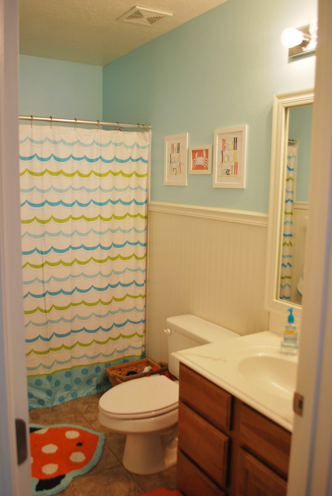 Kids Bath Decor
 Adorable Kids Bathroom Makeover by Loving Your Space