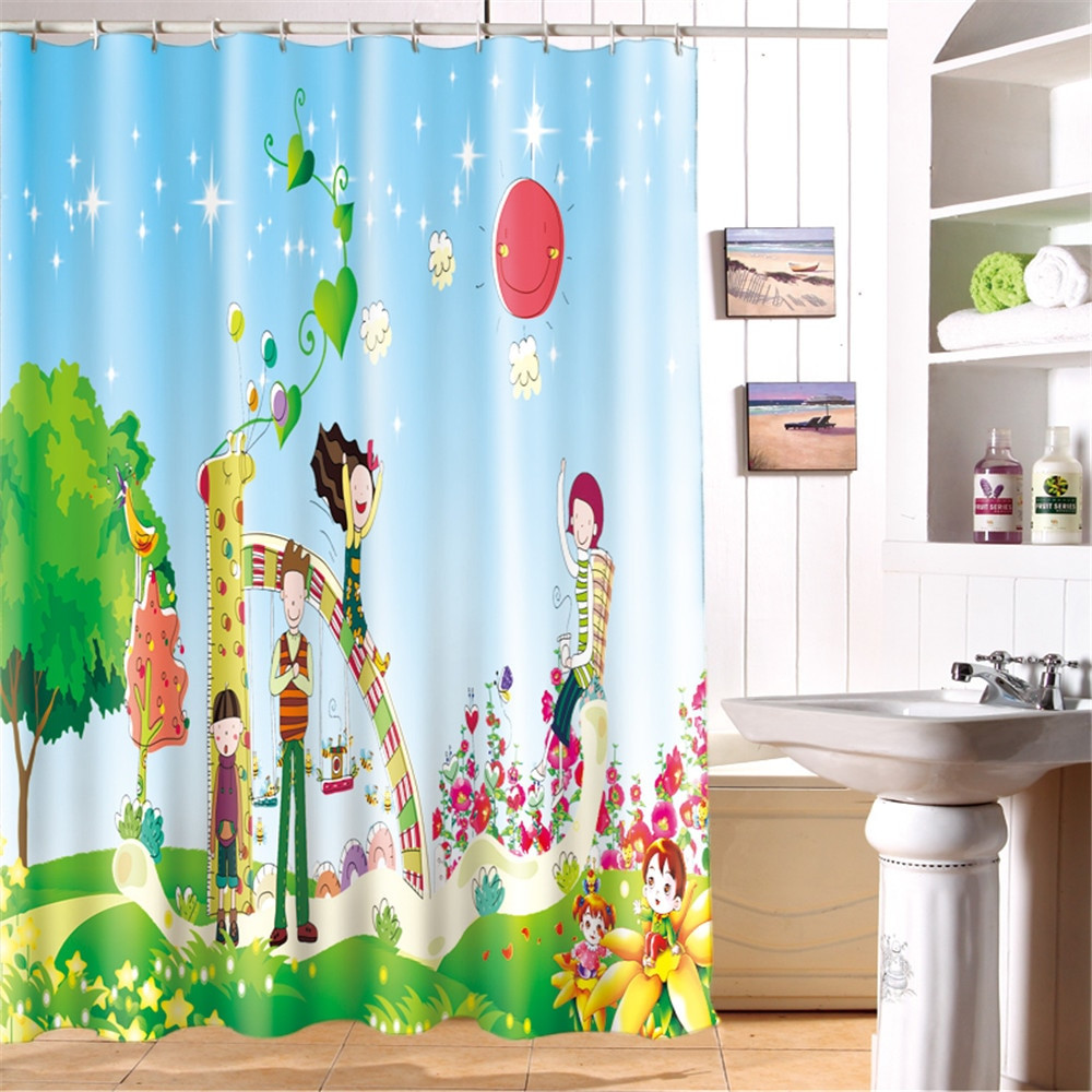 Kids Bathroom Curtains
 Aliexpress Buy Cartoon Kids Waterproof Bathroom