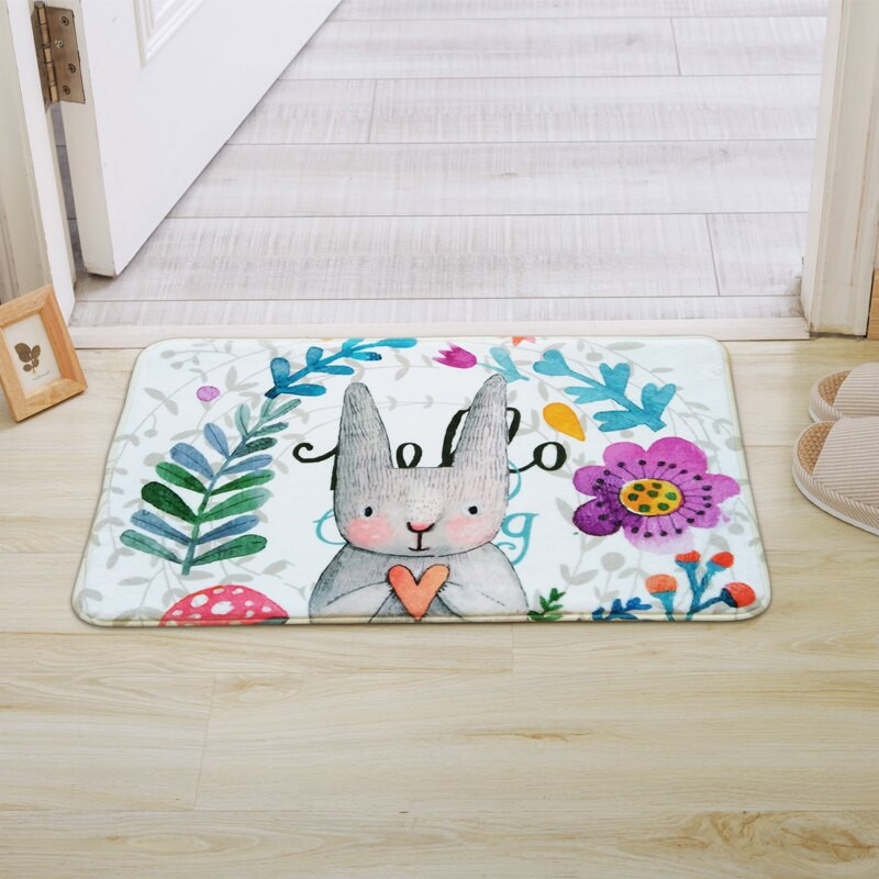 Kids Bathroom Rugs
 Aliexpress Buy Funny Freehand Rabbit Plant Floor Mat