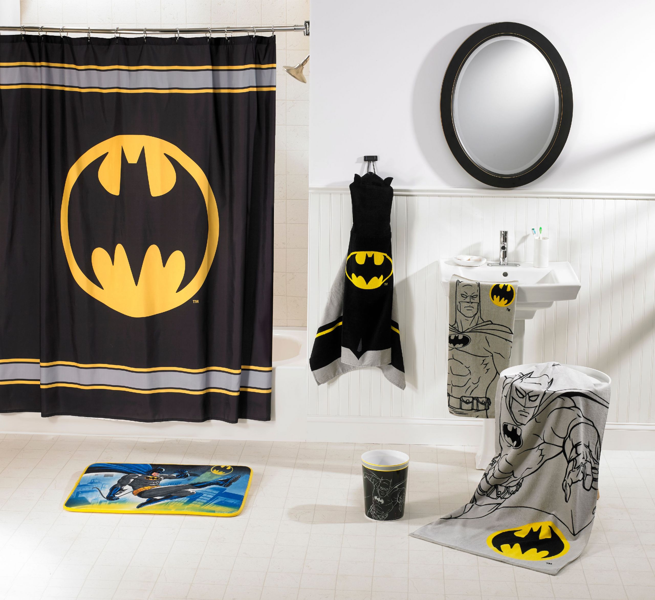 Kids Bathroom Sets Walmart
 Batman Kids 5 Piece Bathroom in a Bag Set Exclusive