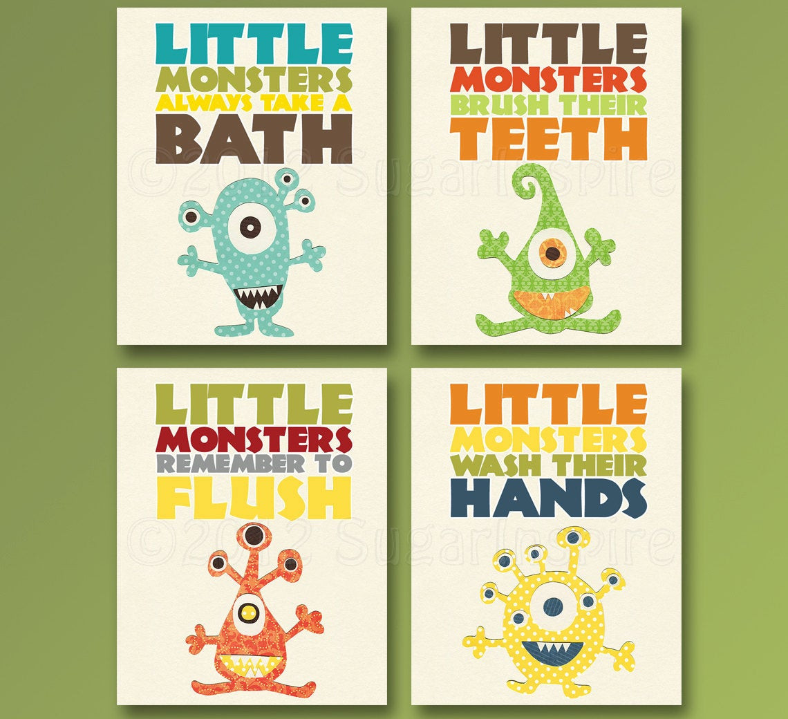 Kids Bathroom Sign
 Kids bathroom art Baby bathroom children s