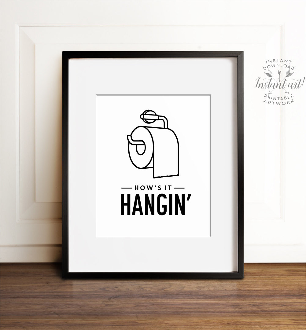 Kids Bathroom Sign
 Funny bathroom sign PRINTABLE art Kids bathroom decor