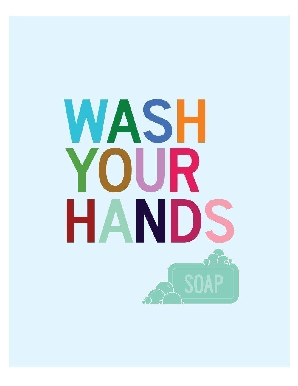 Kids Bathroom Sign
 Bathroom Art Print Bathroom Sign Wash Your Hands Sign Kids