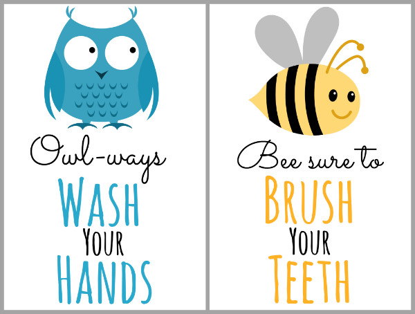 Kids Bathroom Sign
 Crafting an Organized Kid s Bathroom with Free Printable