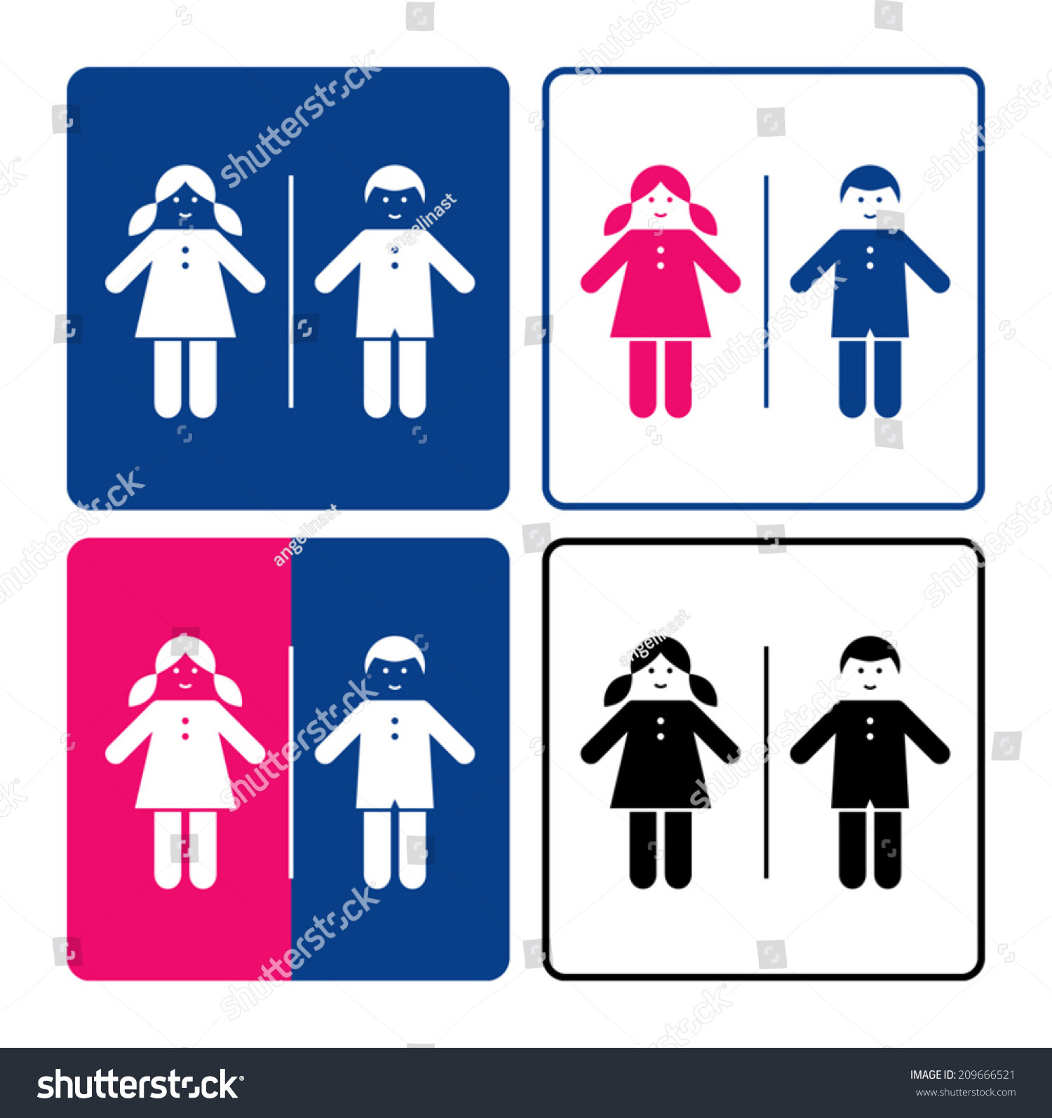 Kids Bathroom Signs
 Kids Restroom Sign เวกเตอร์สต็อก Shutterstock