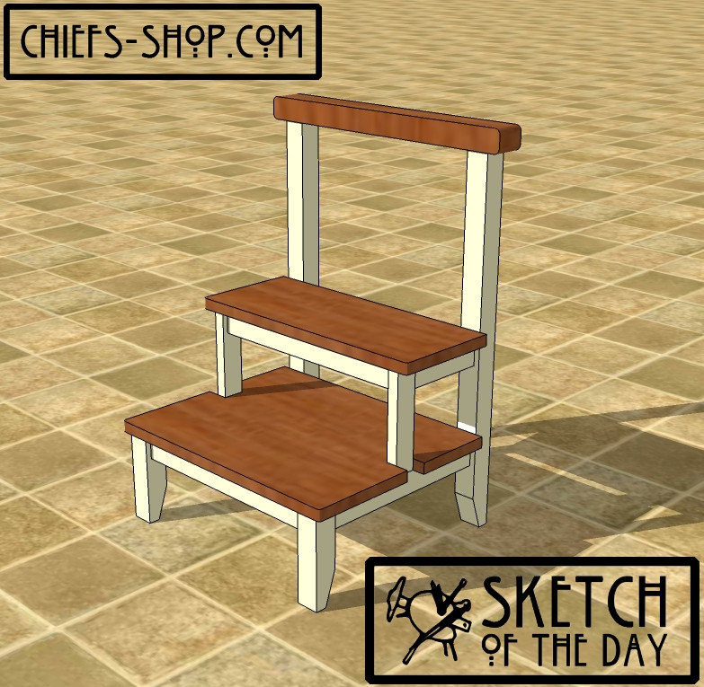 Kids Bathroom Step Stool
 Sketch of the Day Kid’s Bathroom Step Stool