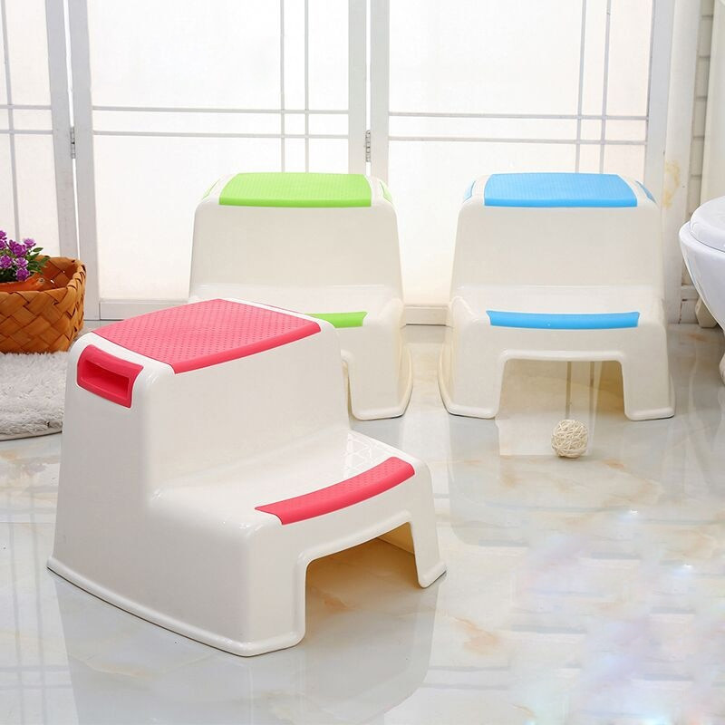 Kids Bathroom Step Stool
 2 Step Stool for Kids Toddler Stool for Toilet Potty