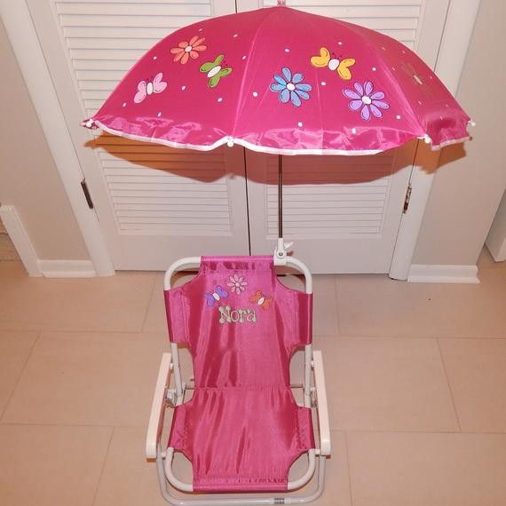 Kids Beach Chair With Umbrella
 Personalized Umbrella Folding Beach Chair For Kids