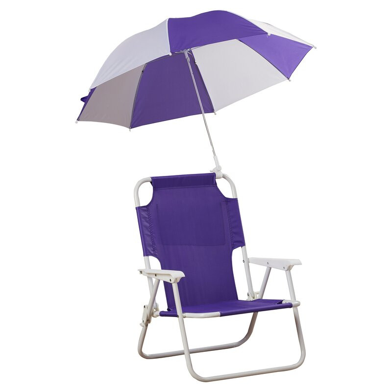 Kids Beach Chair With Umbrella
 Zoomie Kids Alexus Umbrella Kids Beach Chair & Reviews