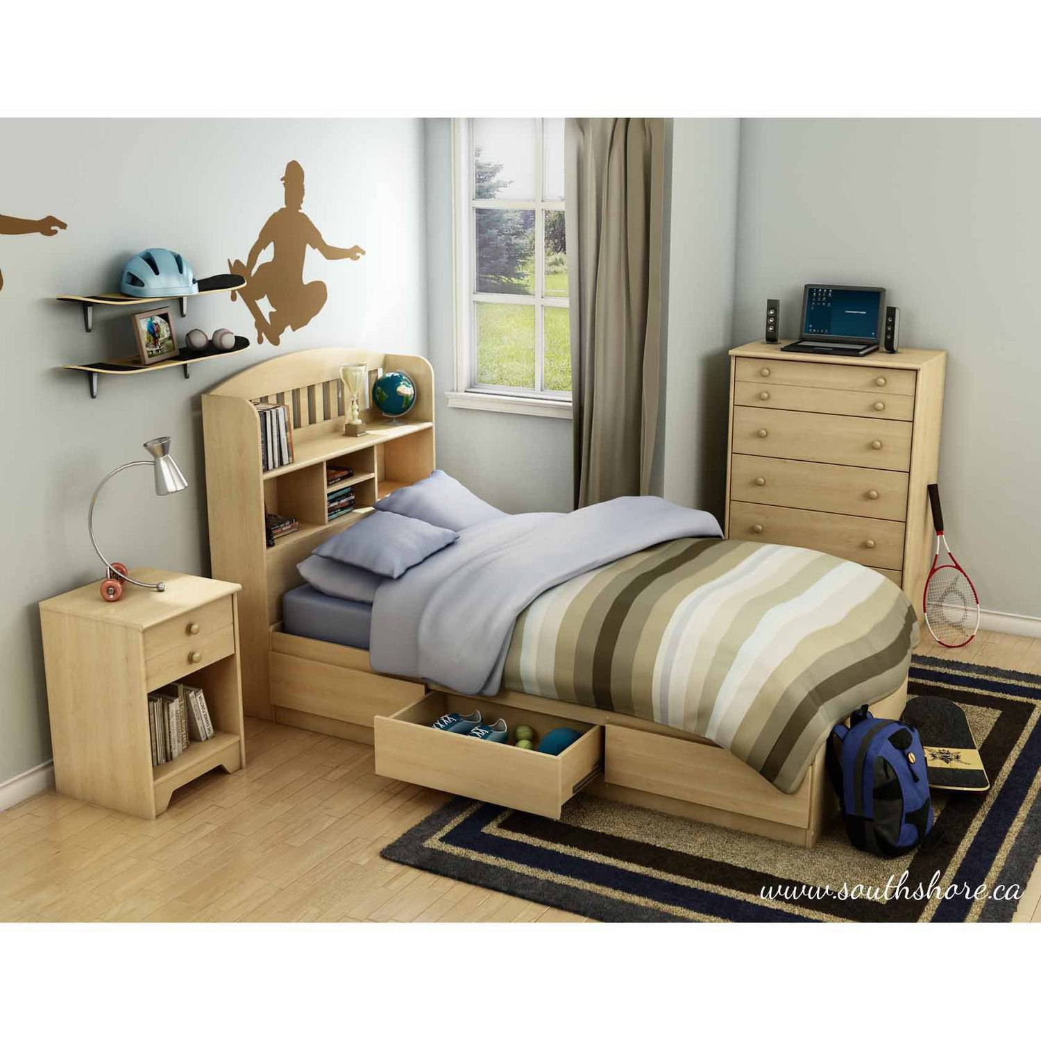 Kids Bedroom Sets Walmart
 South Shore Popular Kids Bedroom Furniture Collection