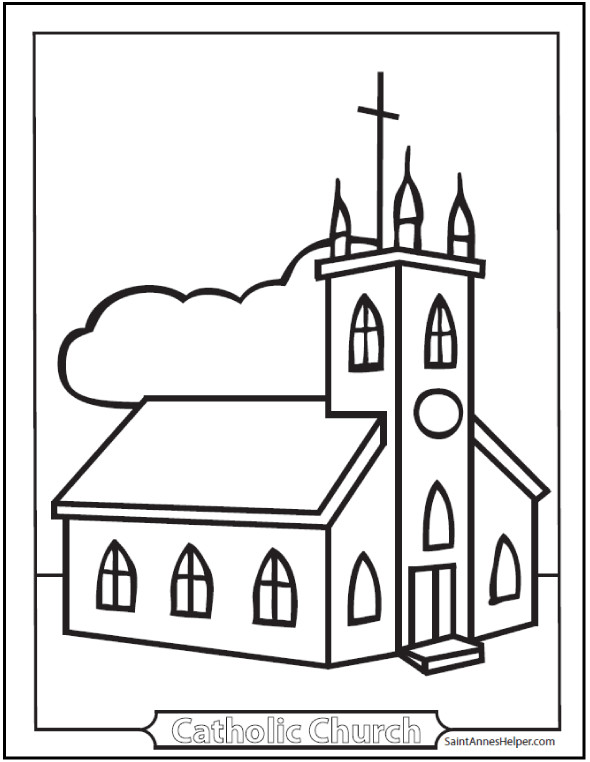 Kids Church Coloring Pages
 150 Catholic Coloring Pages Sacraments Rosary Saints