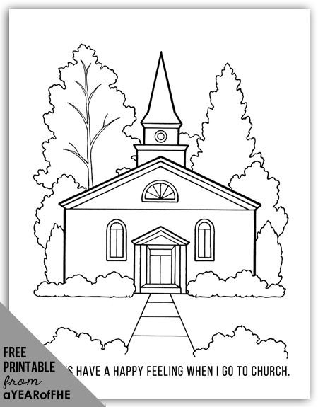Kids Church Coloring Pages
 Year 01 Lesson 43 Going to Church