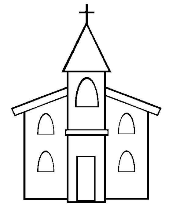 Kids Church Coloring Pages
 Church Coloring Page
