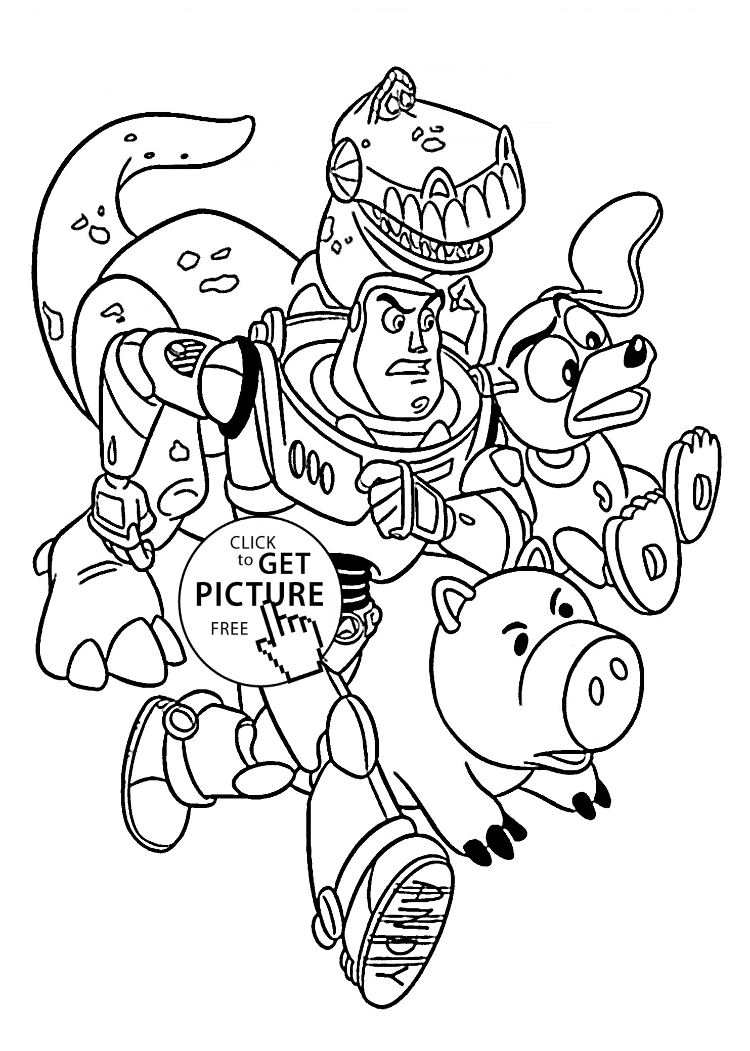 Kids Coloring Book
 Rescue from Toy story coloring pages for kids printable