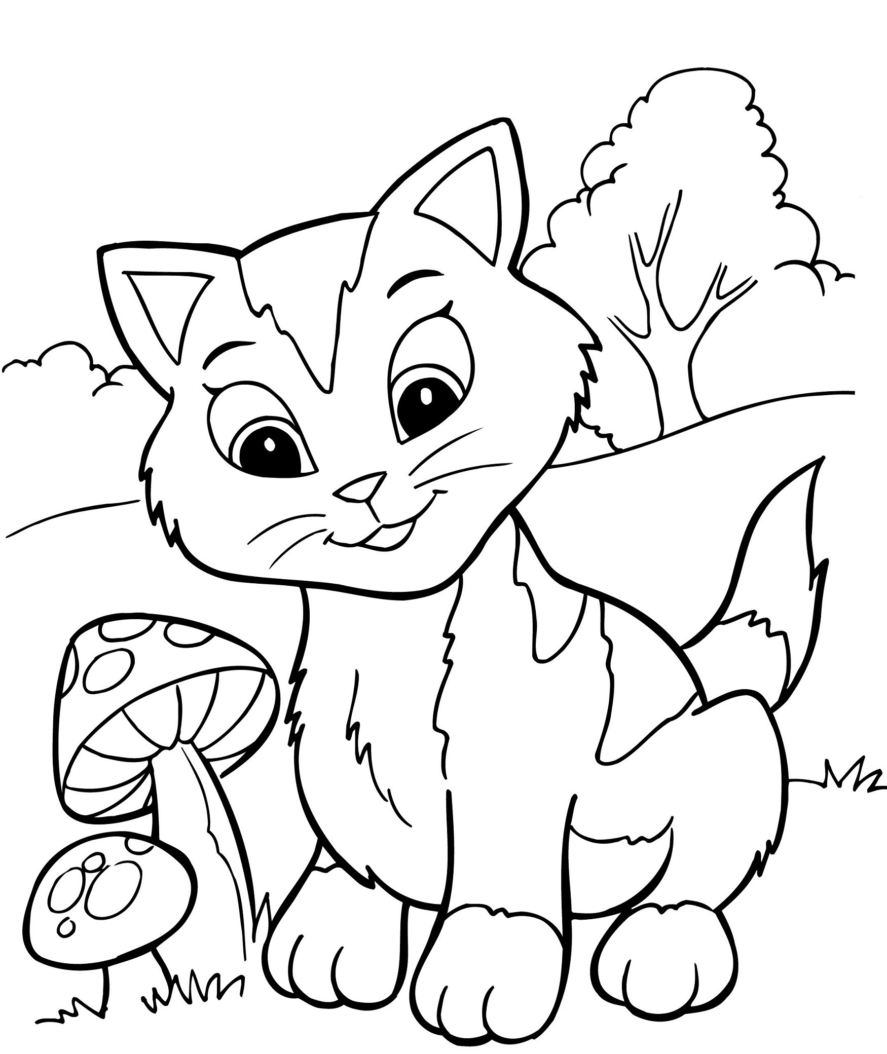 Kids Coloring Book
 Free Printable Kitten Coloring Pages For Kids Best