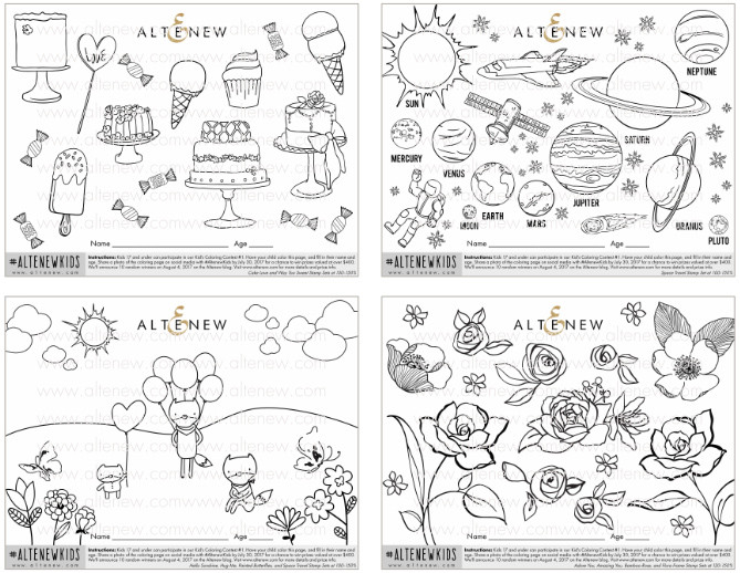Kids Coloring Contest
 Kids Coloring Contest Giveaway Altenew Blog