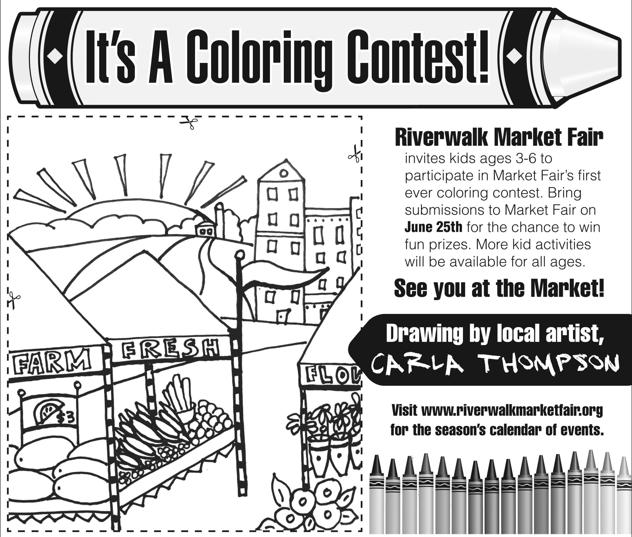 Kids Coloring Contest
 Riverwalk Market Fair Kids’ Coloring Contest – this