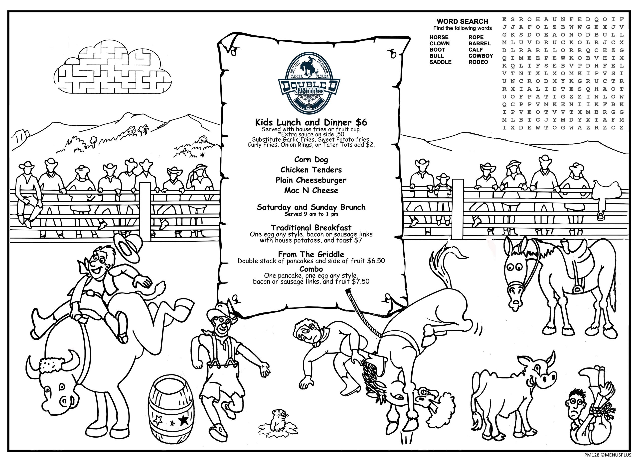 Kids Coloring Menu
 Children s Menus