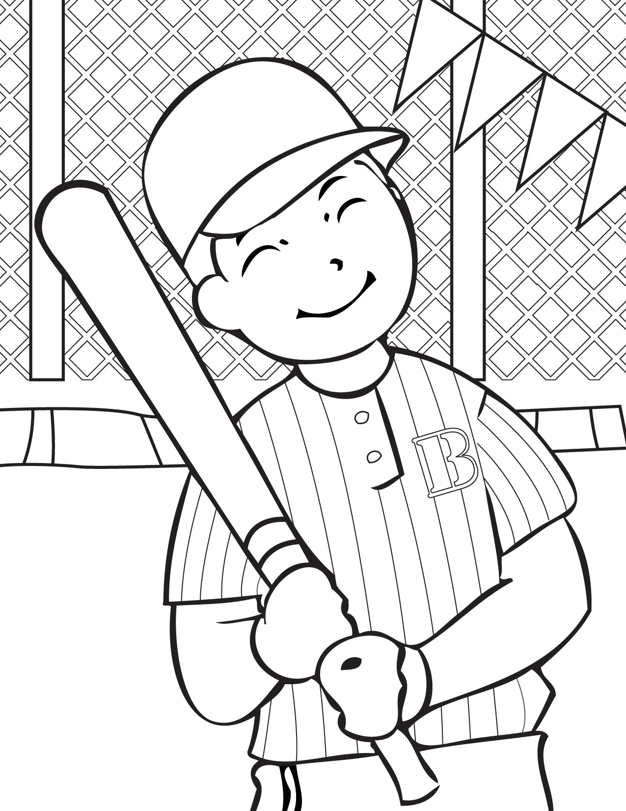 Kids Coloring Page
 Free Printable Baseball Coloring Pages for Kids Best