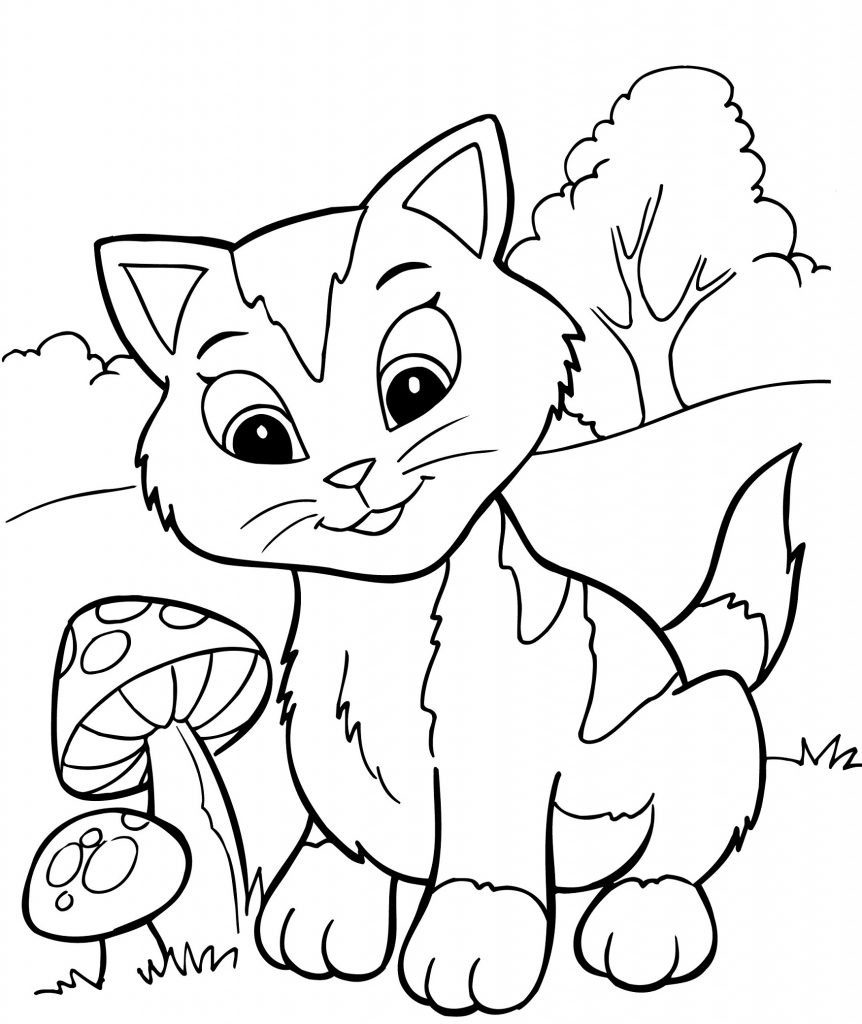 Kids Coloring Page
 Free Printable Kitten Coloring Pages For Kids Best