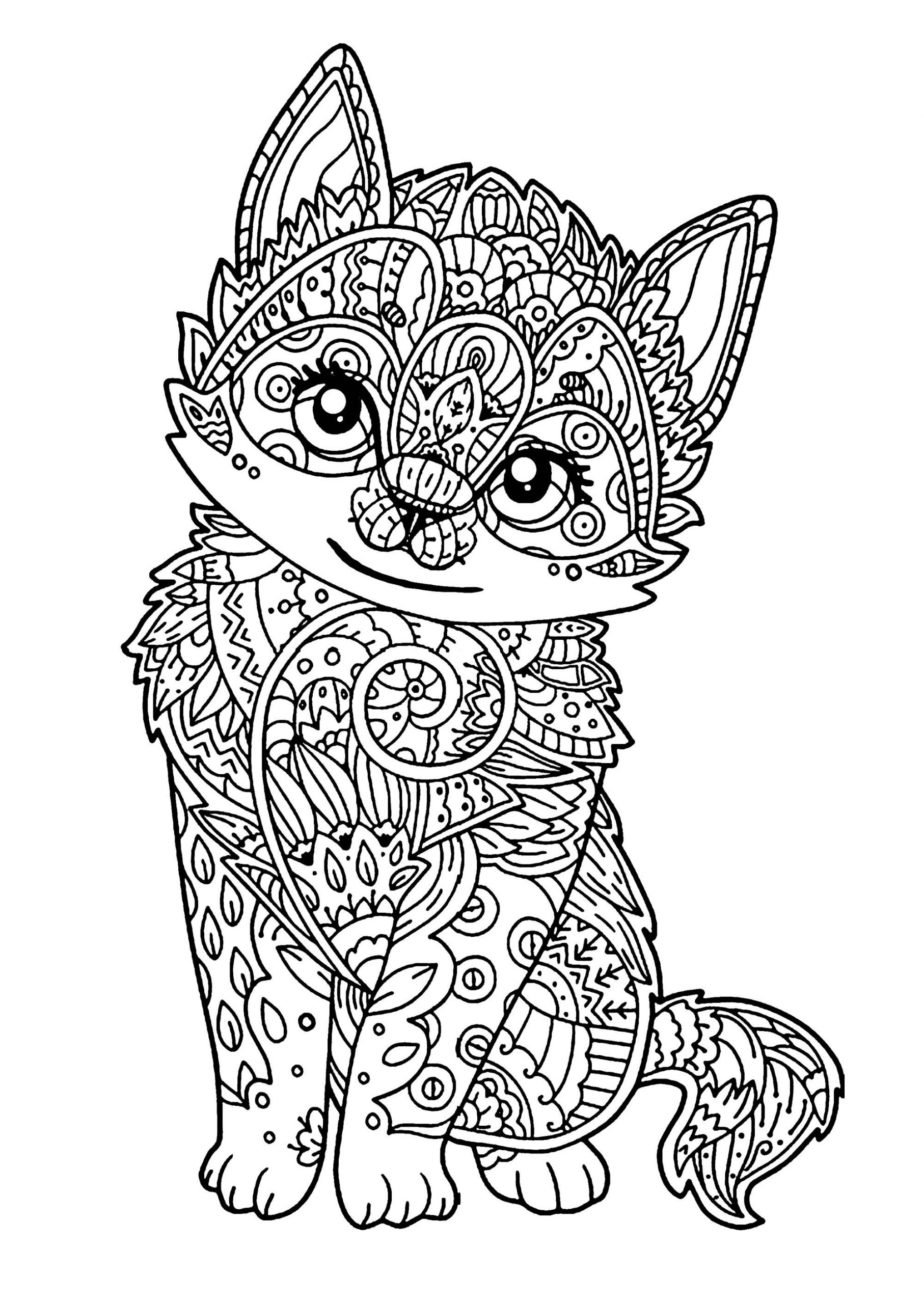 Kids Coloring Pages Cats
 Cat for kids Little kitten Cats Kids Coloring Pages