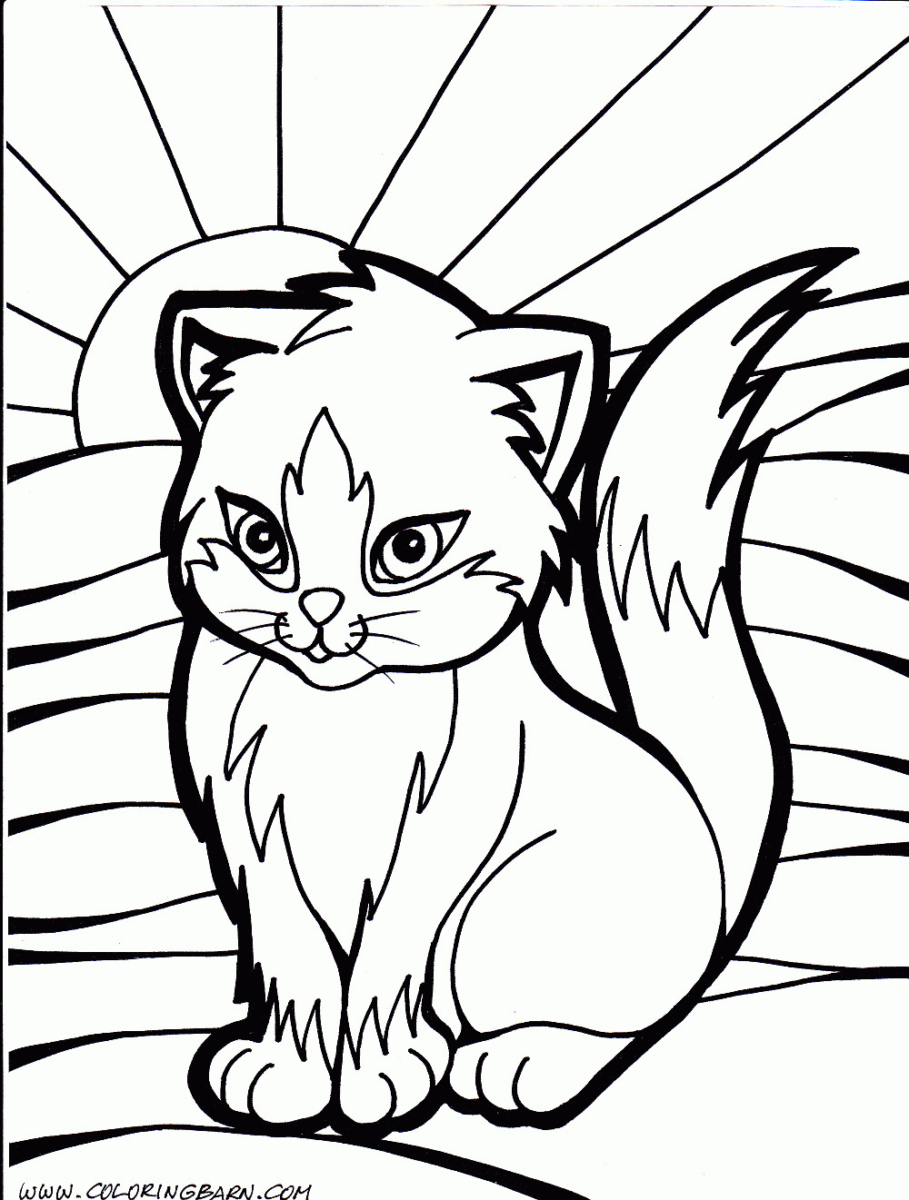 Kids Coloring Pages Cats
 cute cat coloring pages