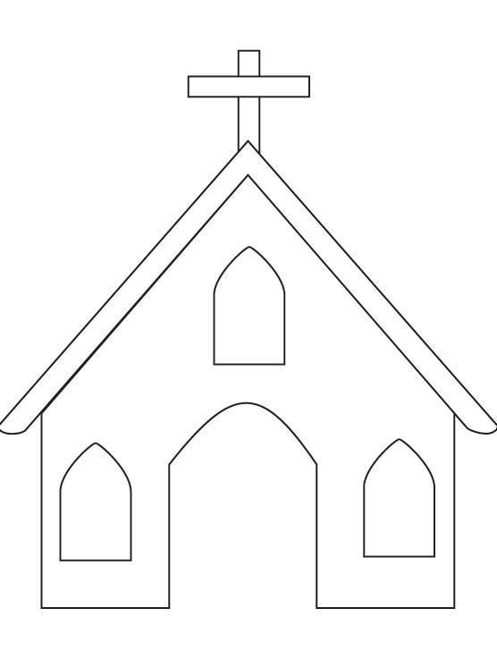 Kids Coloring Pages For Church
 Church coloring page