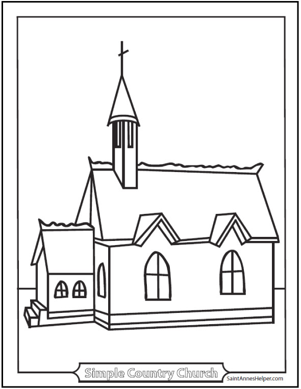 Kids Coloring Pages For Church
 9 Church Coloring Pages Roman Catholic Churches