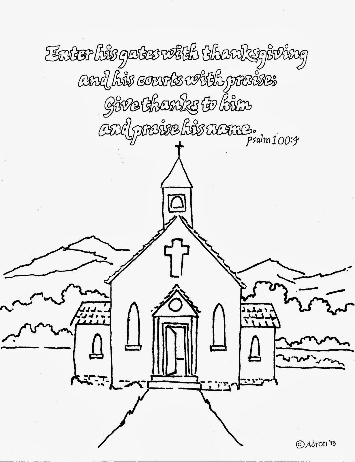 Kids Coloring Pages For Church
 Coloring Pages for Kids by Mr Adron Enter His Gates With