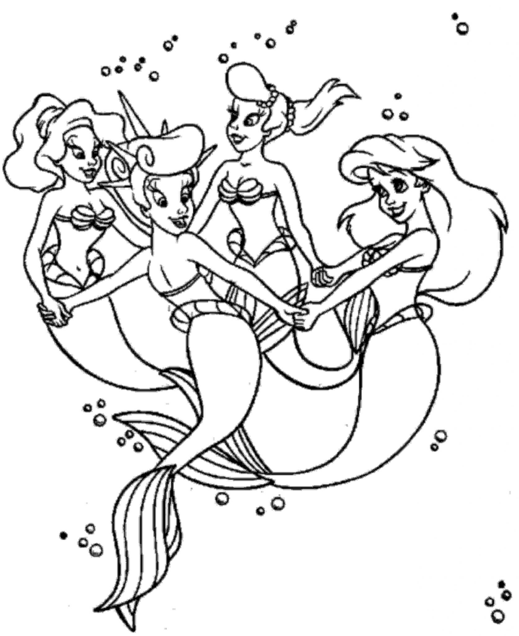 Kids Coloring Pages Mermaid
 Print & Download Find the Suitable Little Mermaid