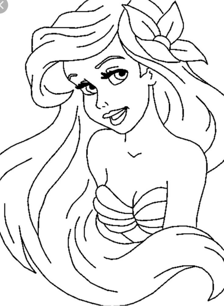 Kids Coloring Pages Mermaid
 50 best Little Mermaid Coloring Pages images on Pinterest