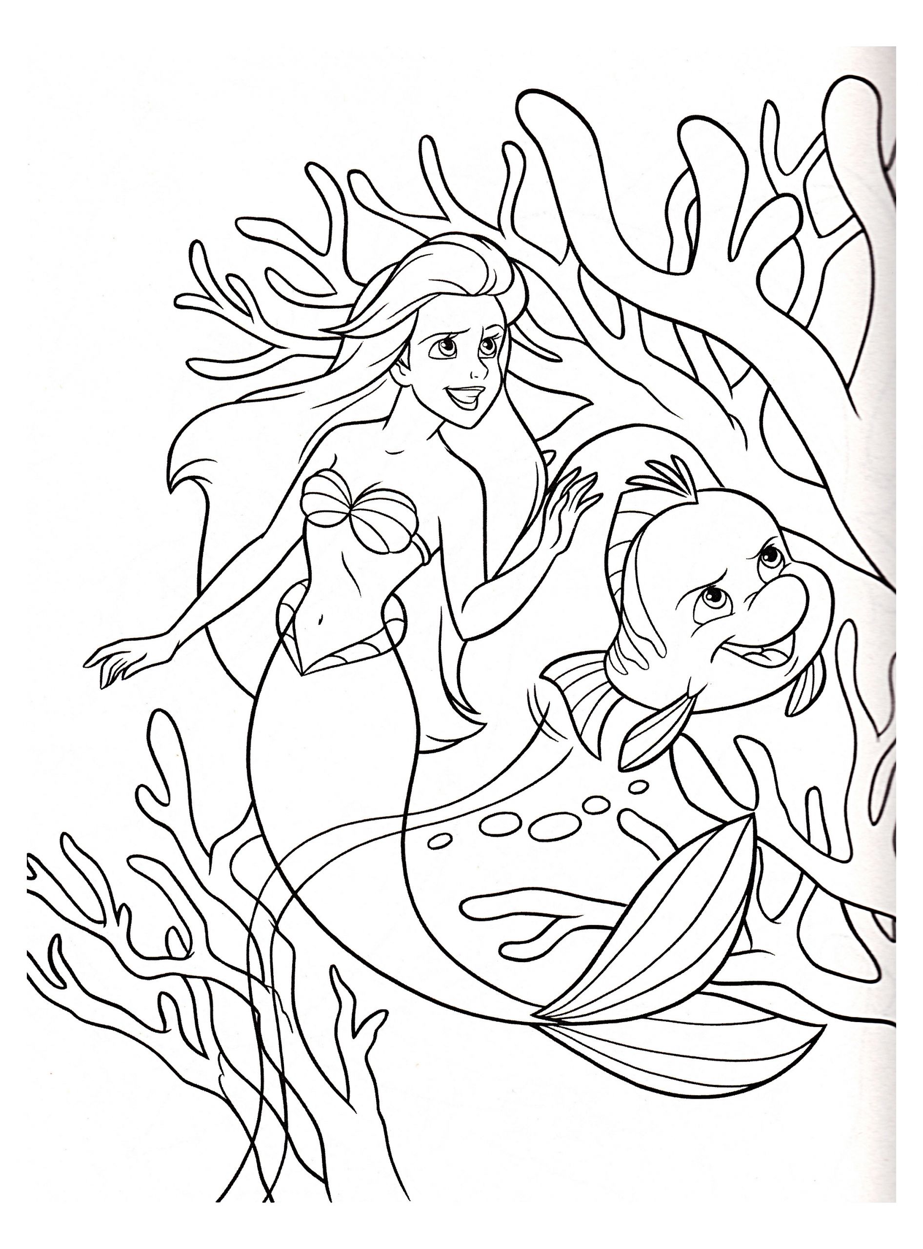 Kids Coloring Pages Mermaid
 The little mermaid to color for children The Little