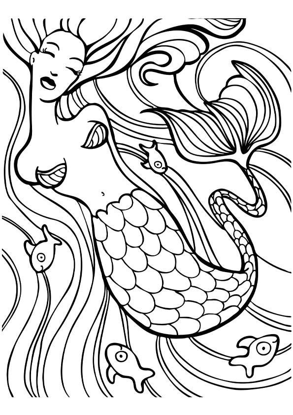 Kids Coloring Pages Mermaid
 Free Printable Mermaid Coloring Pages for Kids Art Hearty