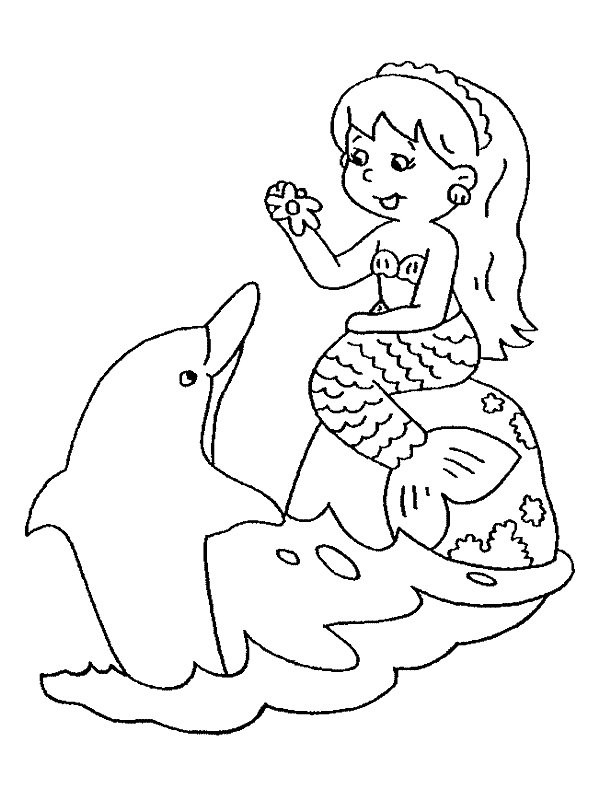 Kids Coloring Pages Mermaid
 Kids n fun