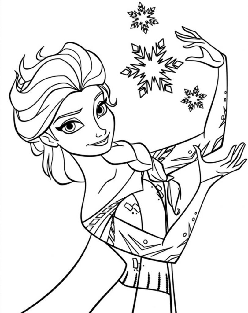 Kids Coloring Print
 Free Printable Elsa Coloring Pages for Kids Best