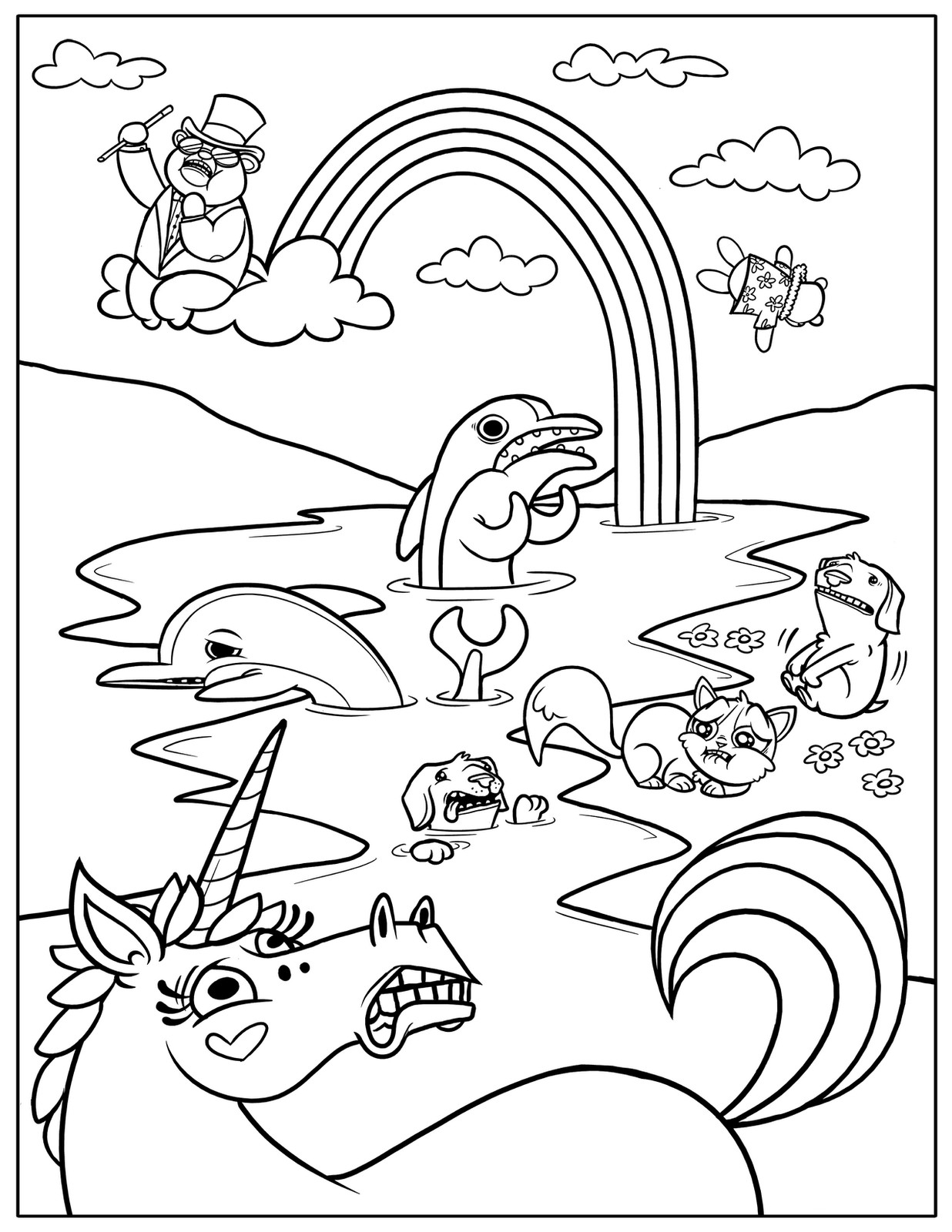 Kids Coloring Sheets
 Free Printable Rainbow Coloring Pages For Kids