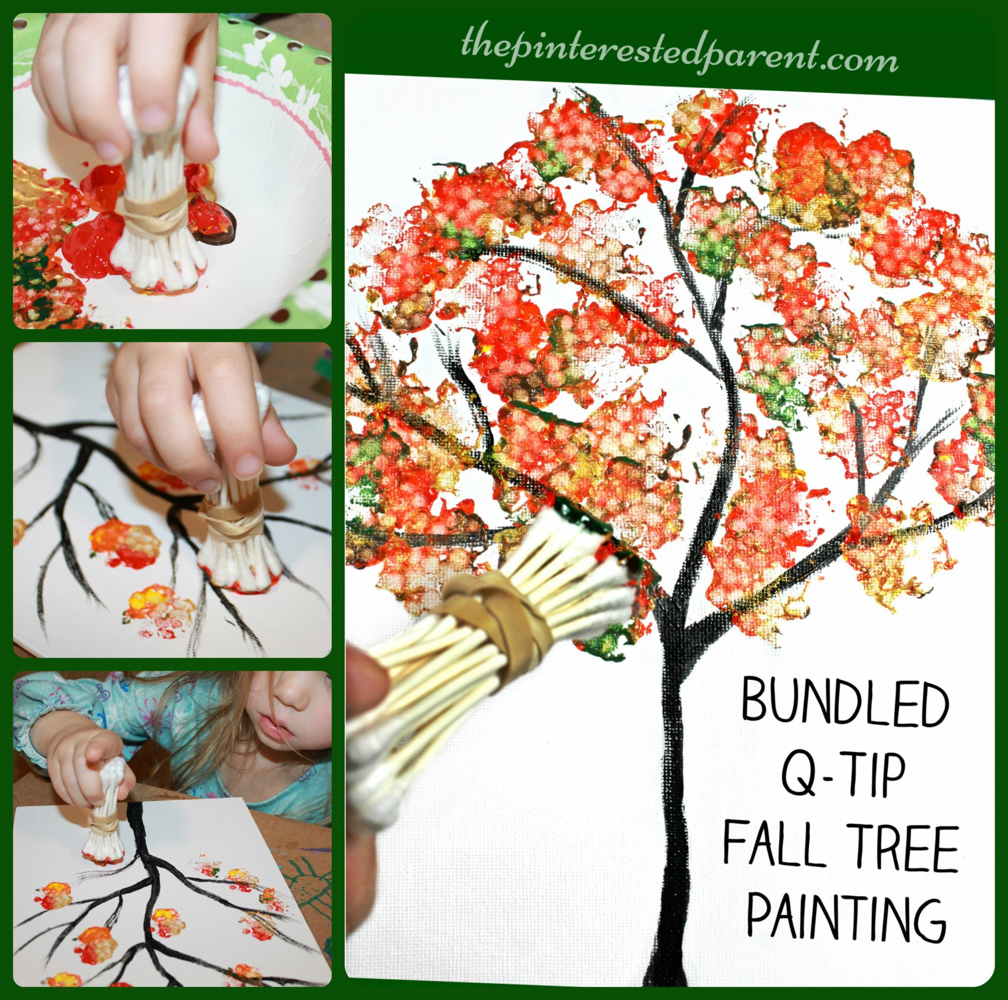 Kids Crafts For Fall
 Bundled Q Tip Autumn Tree – The Pinterested Parent