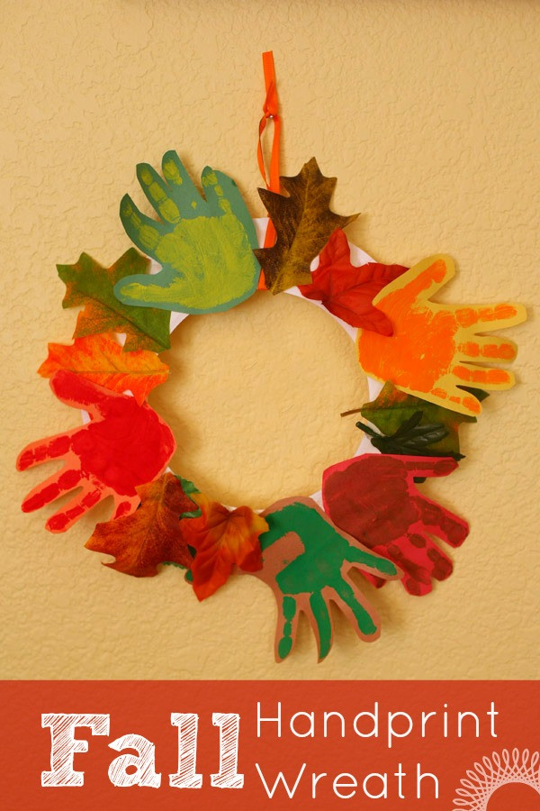Kids Crafts For Fall
 Fall Handprint Wreath