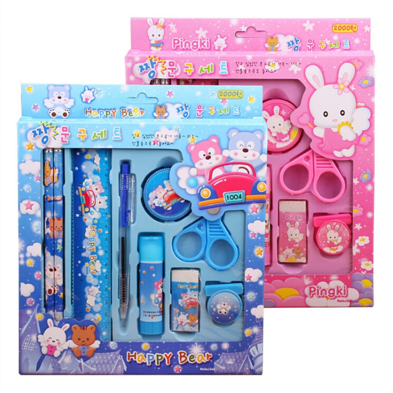 Kids Gift Sets
 9pcs sets Kawaii Children Stationery Sets Kids Pencil Auto