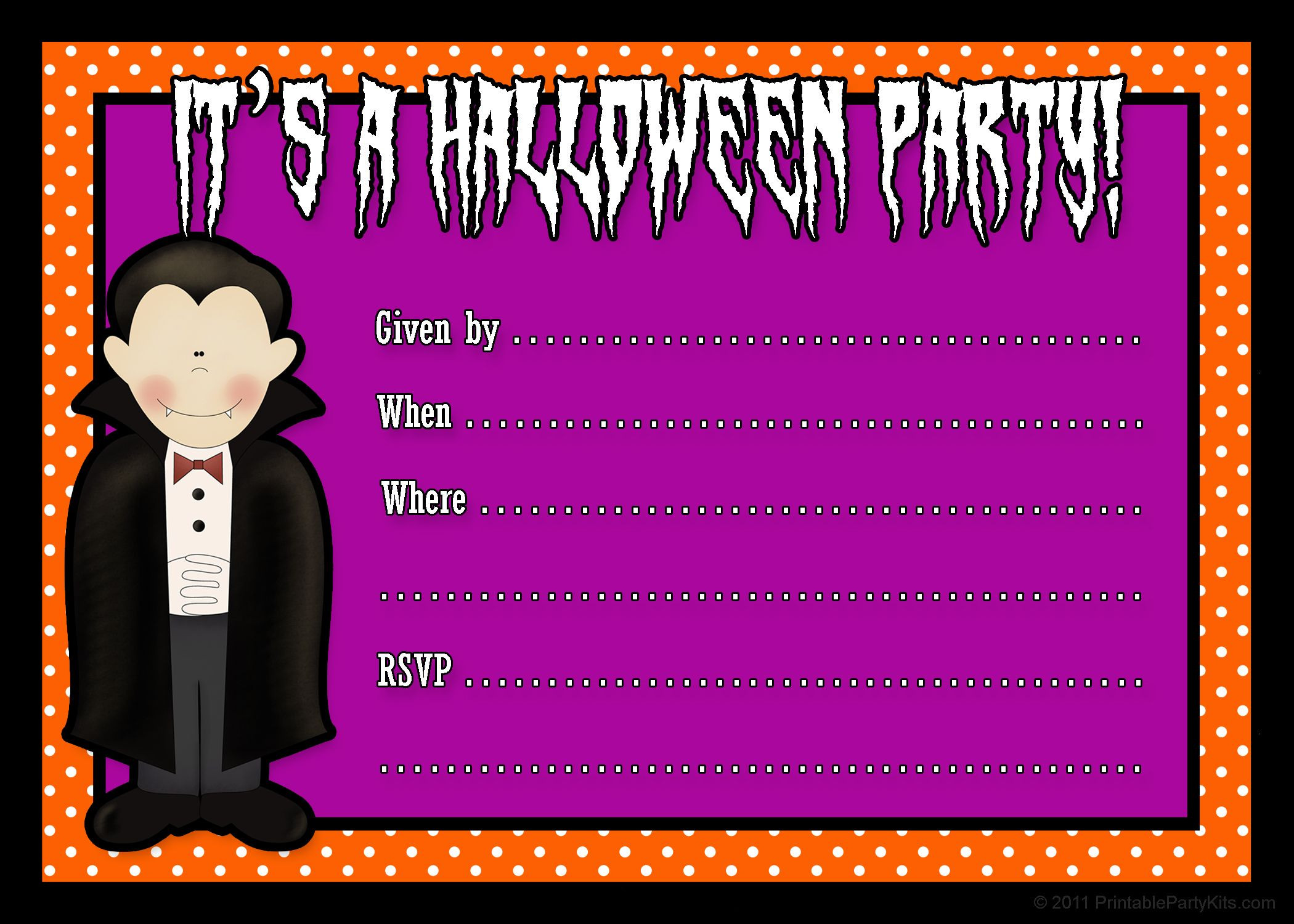 Kids Halloween Party Invitations Ideas
 Halloween Party Invitations to Printable