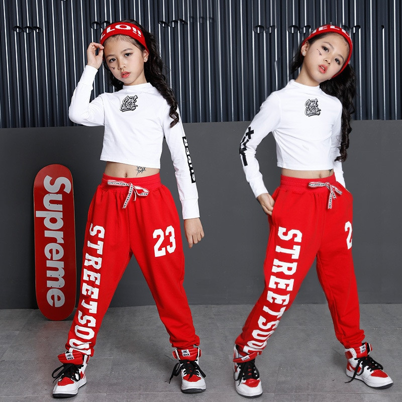 Kids Hip Hop Fashion
 Letter Print Kids Girls Clothing Set 2018 Spring Children