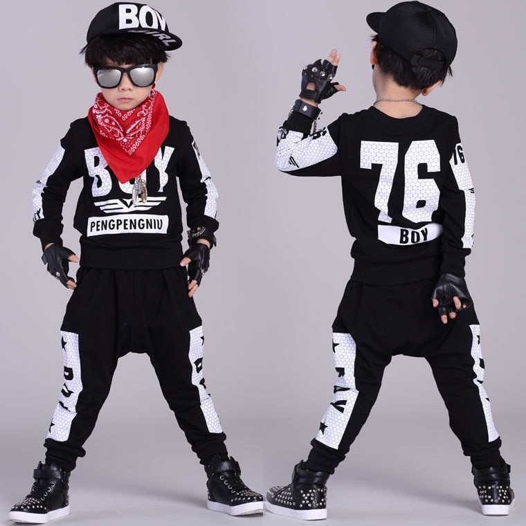 Kids Hip Hop Fashion
 2016 New fashion Spring Autumn children s clothing set