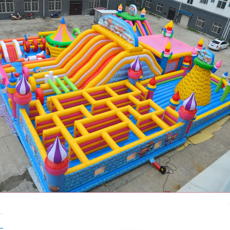 Kids Inflatable Playground
 Inflatable castle outdoor large trampoline square park