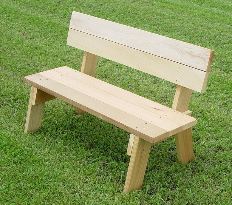 Kids Outdoor Bench
 Small 36" Handcrafted Red Cedar Bench Park for Children