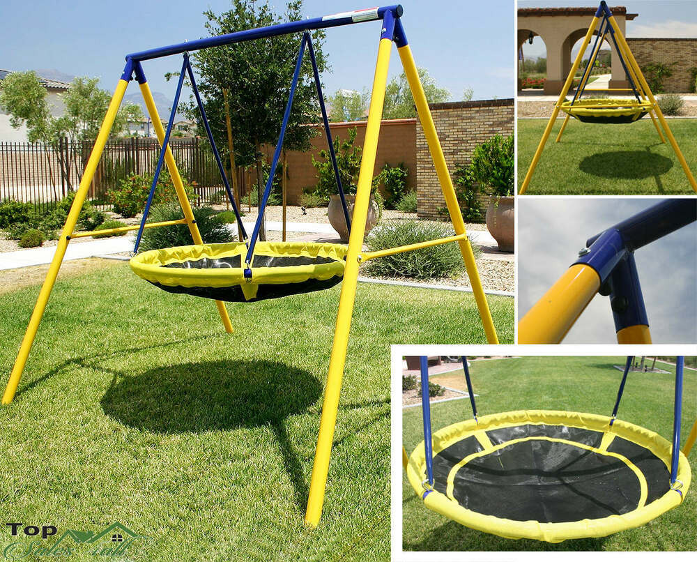 Kids Outdoor Play
 Playground Swing Set Toddler Outdoor Backyard Kids UFO