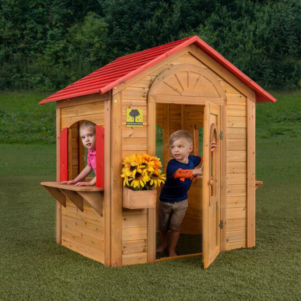 Kids Outdoor Playhouse
 Creative Cedar Designs Sunnybrook Lane Playhouse 9300B