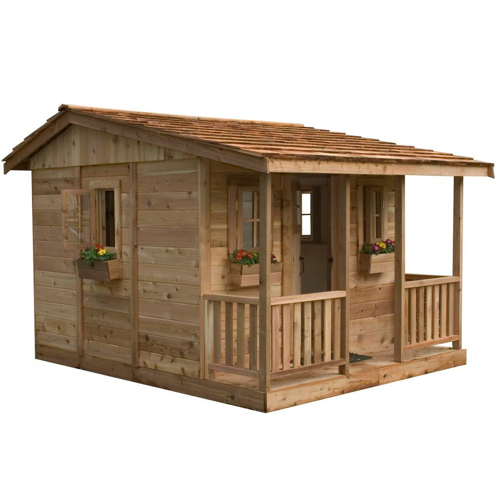 Kids Outdoor Playhouse
 Outdoor Living Today 9 ft x 7 ft Cozy Cabin Playhouse